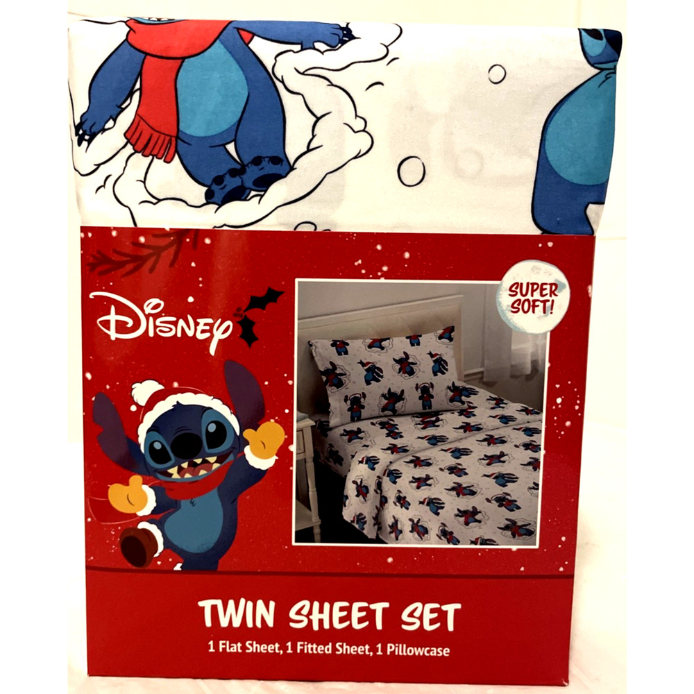 Lilo & Stitch Twin Holiday Sheet Set - 3 Piece Set ''NEW''